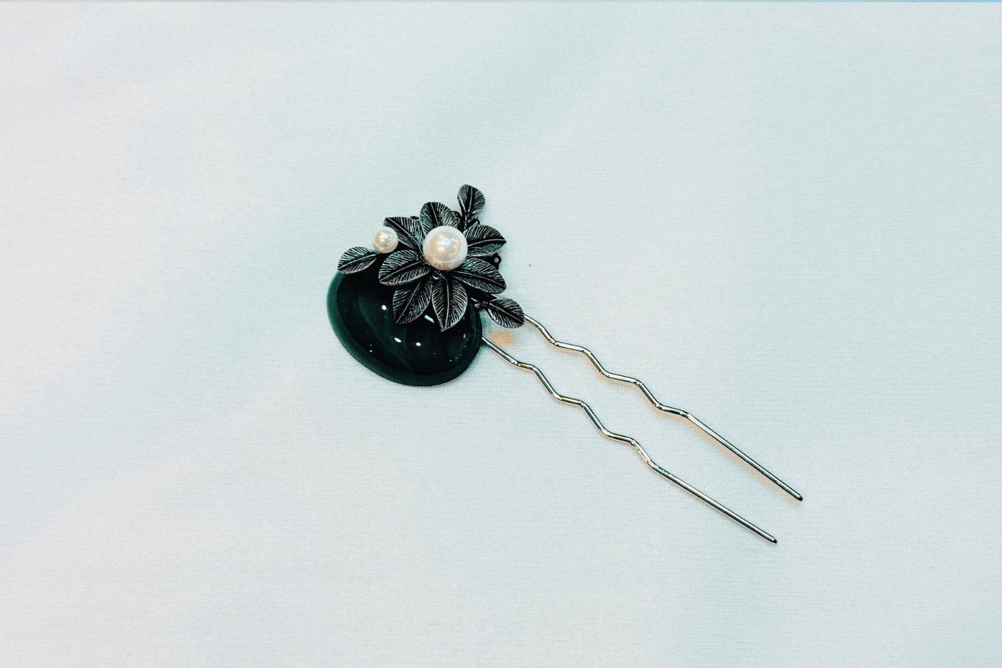 Korean Azalea Traditional Korean Hair Pin (Hunter Green)
