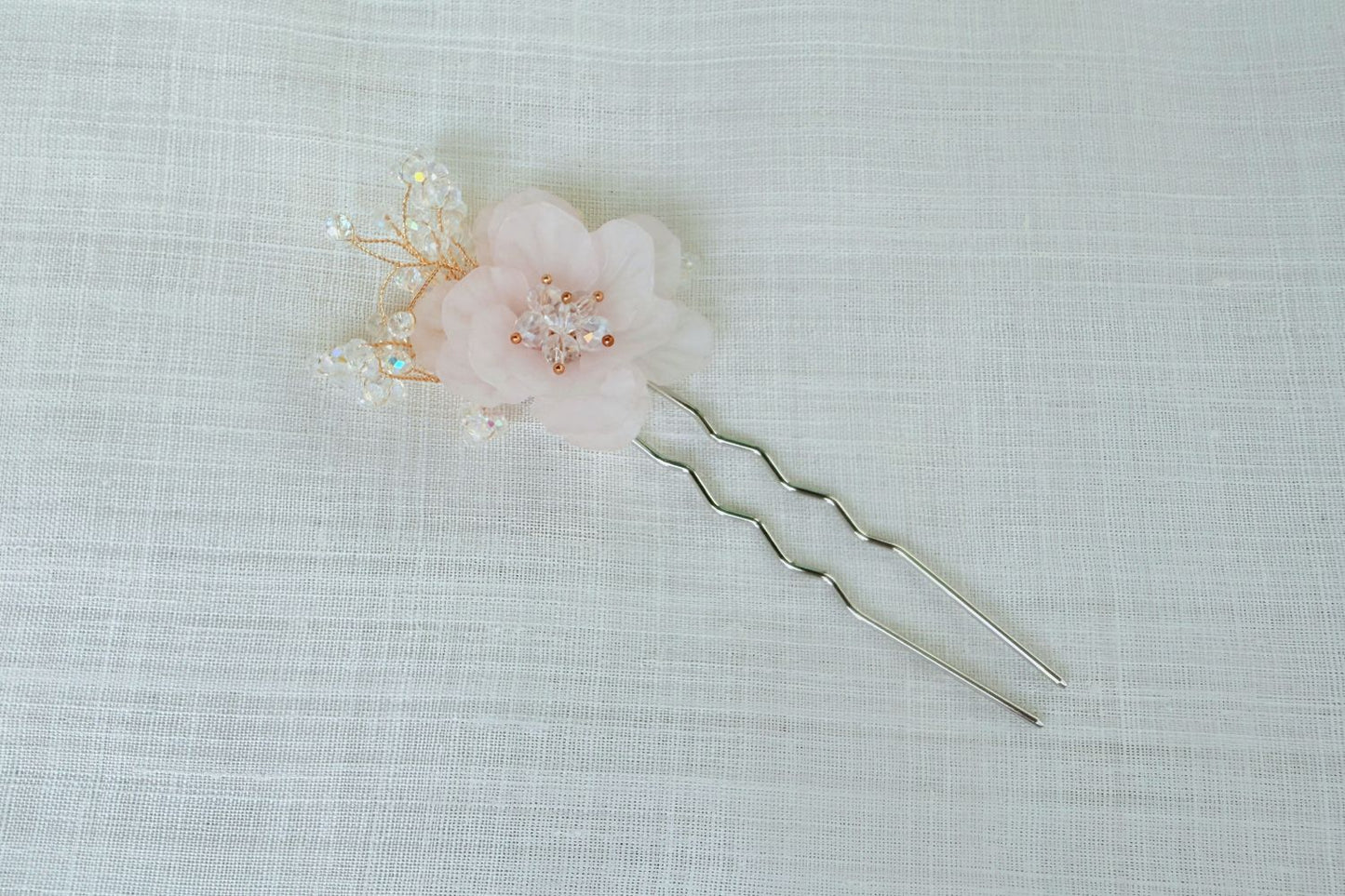 Zinnia Flower Traditional Korean Hair Pin (Pink)