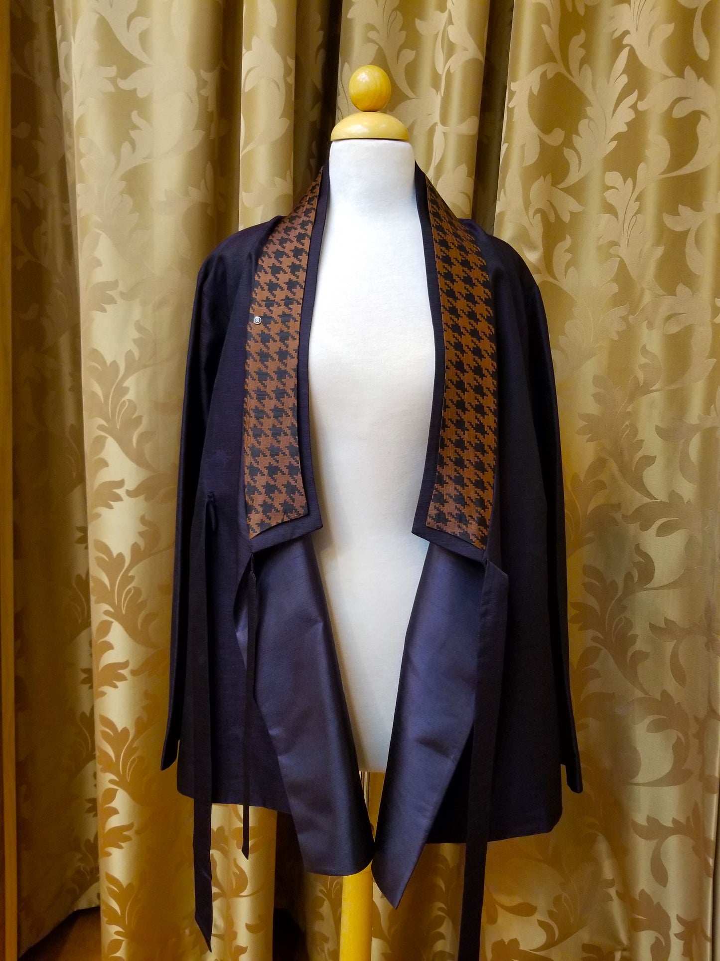 Houndstooth Modern Jeogori Jacket (Black)