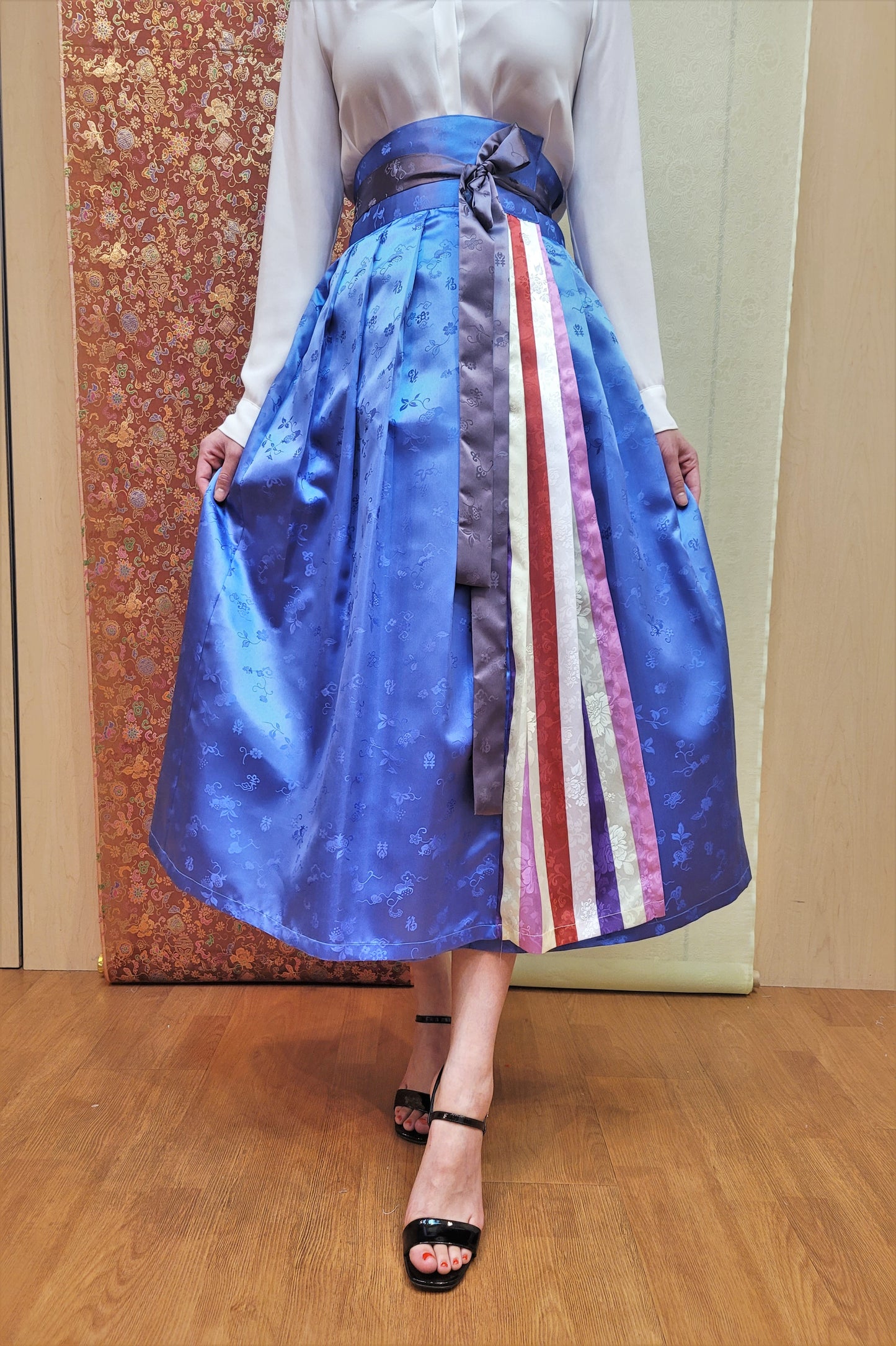 Saekdong Iris Wrap Skirt