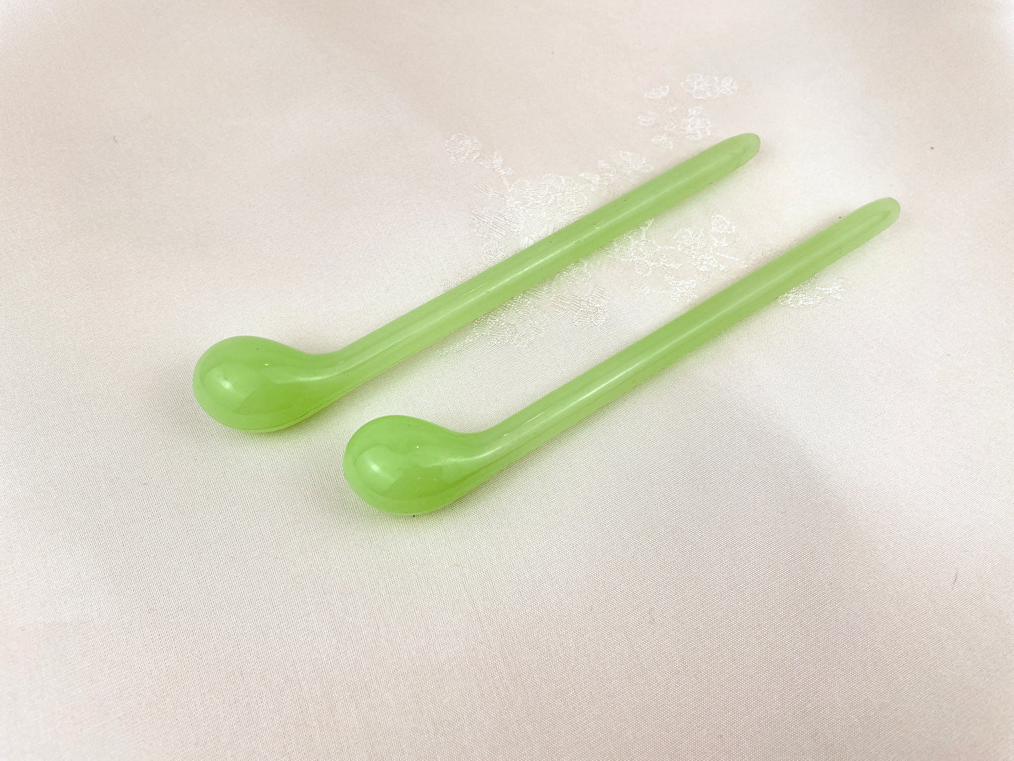 Green Minimalist Traditional Korean Hair Pin Ornament