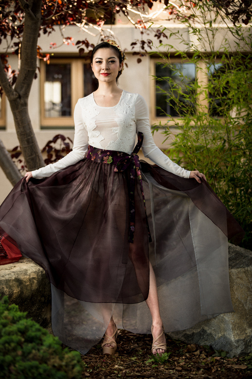 Sheer Skirt Overlay - LEEHWA WEDDING