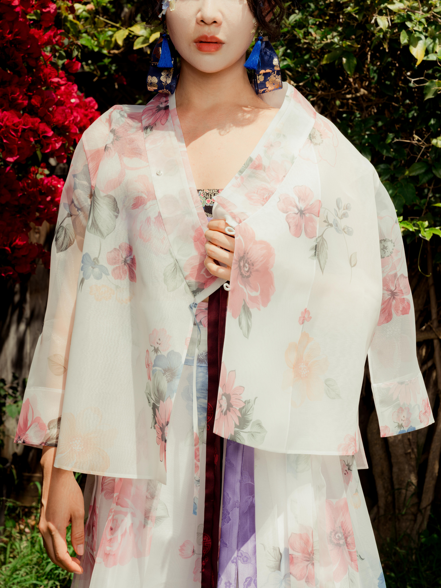 Porcelain Bloom Modern Jeogori Jacket