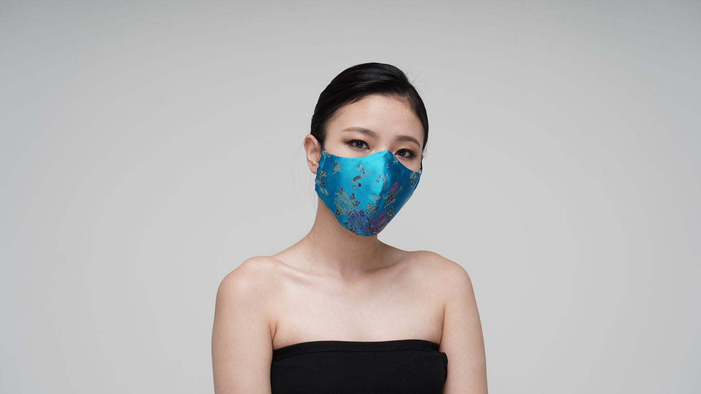 Teal Satin Mask - LEEHWA WEDDING