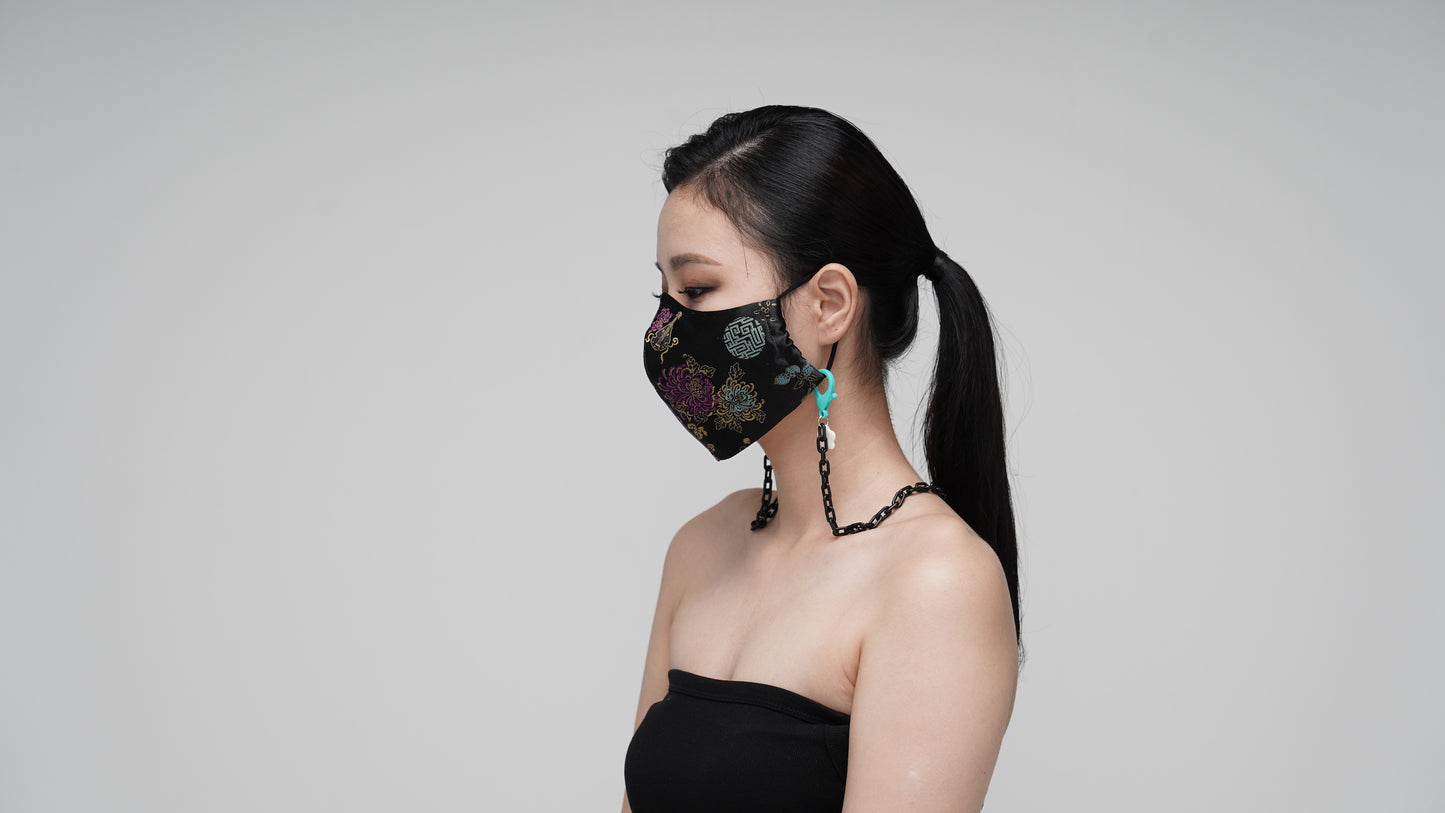 Black Satin Mask - LEEHWA WEDDING