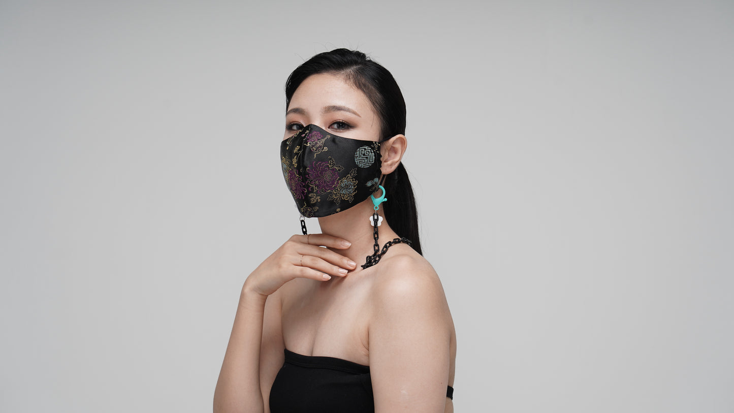 Black Satin Mask - LEEHWA WEDDING