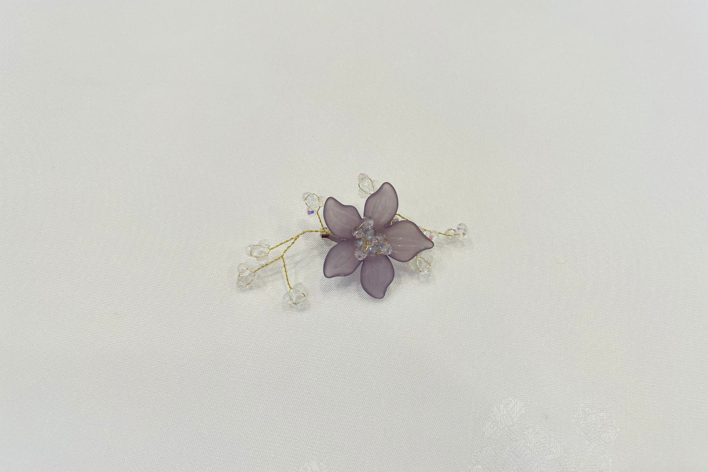 Mauve Flower Modern Korean Hair Pin & Brooch