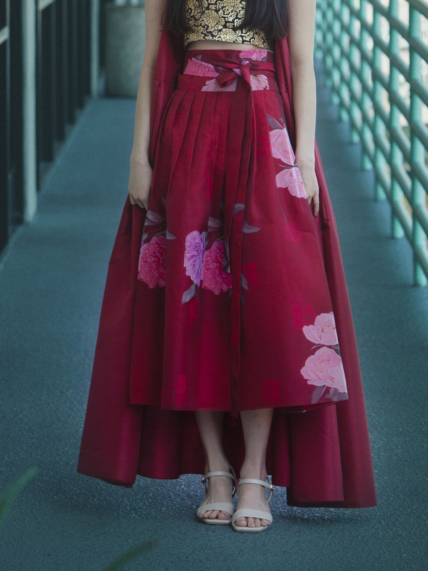 Peonia Floral Wrap Skirt