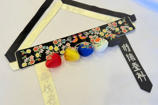 Royal Black Hand-Embroidered Doltti