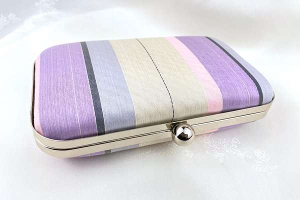 Dyed Silk Thread Handmade Clutch Handbag