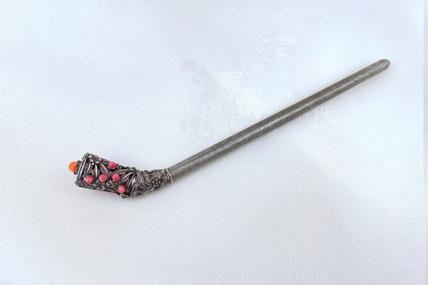 Red Gem Traditional Korean Hair Pin Ornament