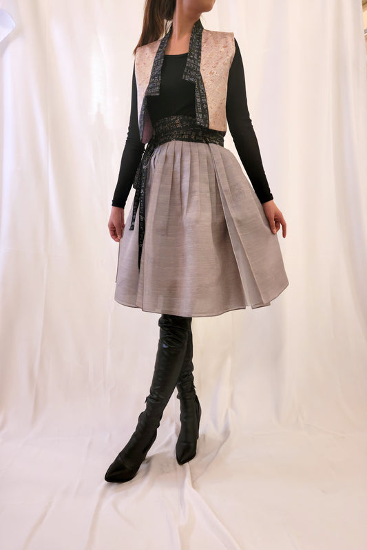 Taupe Gray Wrap Skirt