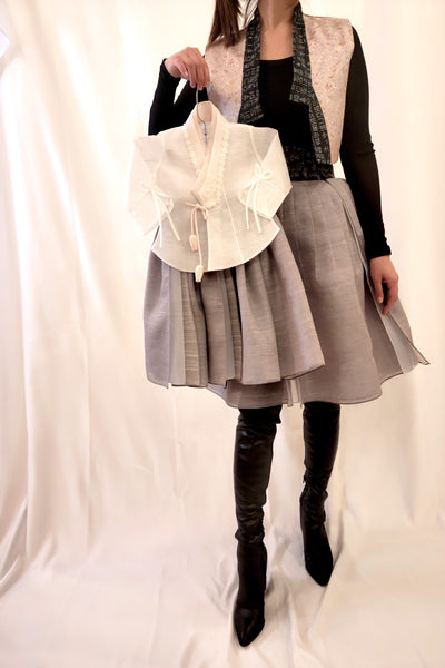 Taupe Gray Wrap Skirt