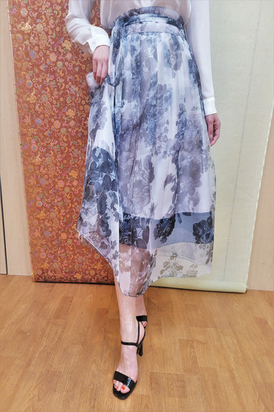Rose Ocean Wrap Skirt