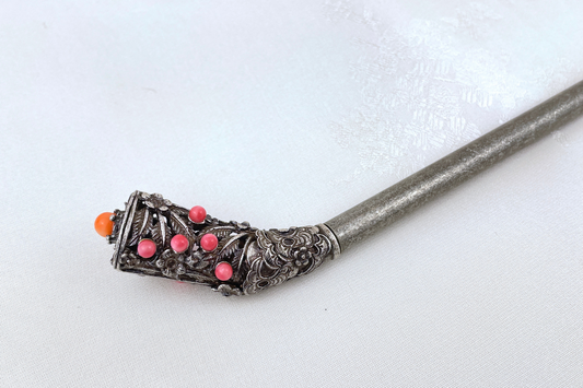 Red Gem Traditional Korean Hair Pin Ornament