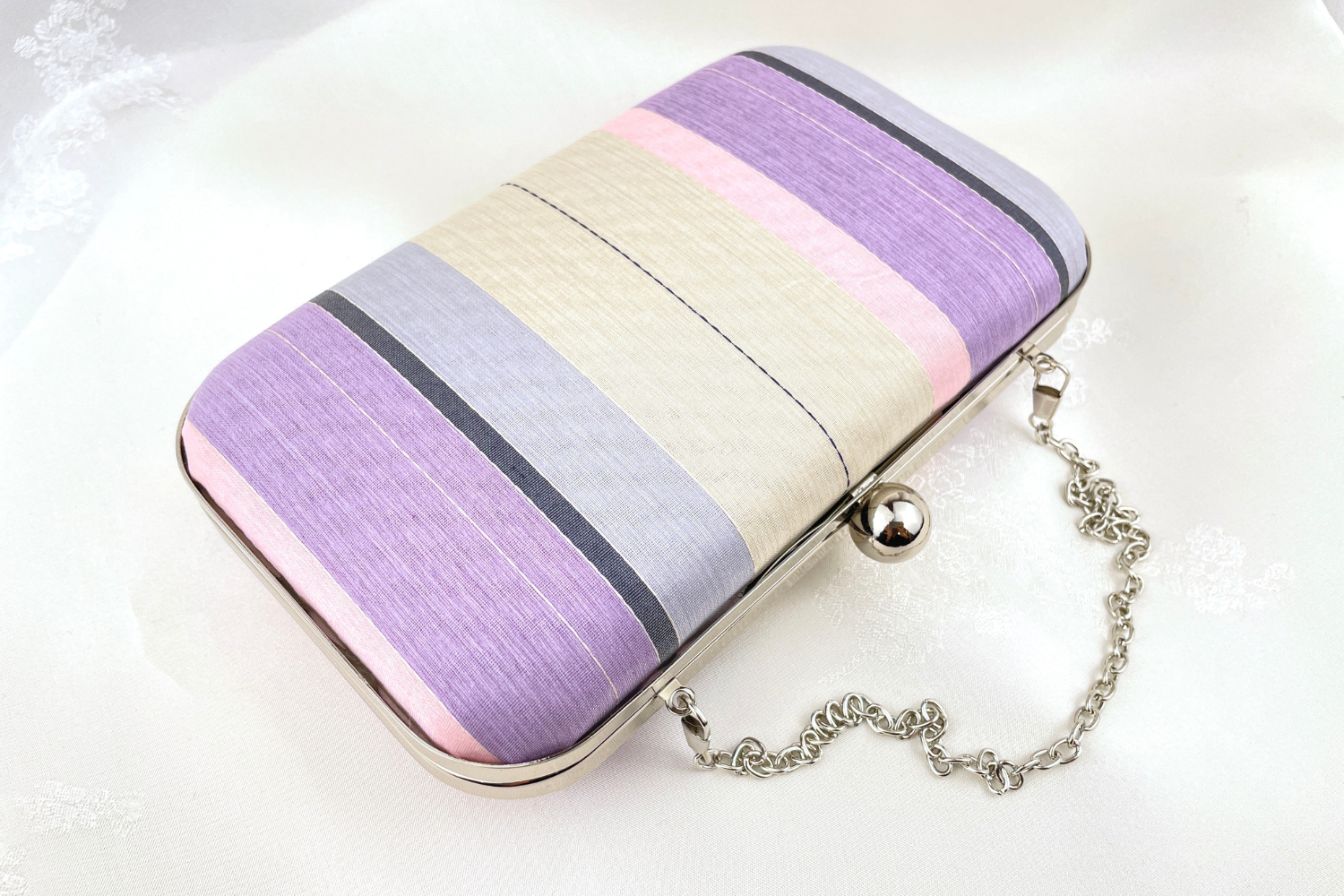 Dyed Silk Thread Handmade Clutch Handbag