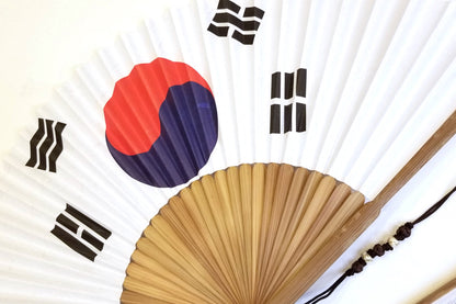 Folded Fan - Korean Flag