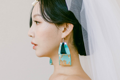 Sky & Forest Hanbok Earrings