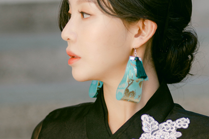 Sky & Forest Hanbok Earrings