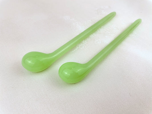 Green Minimalist Traditional Korean Hair Pin Ornament