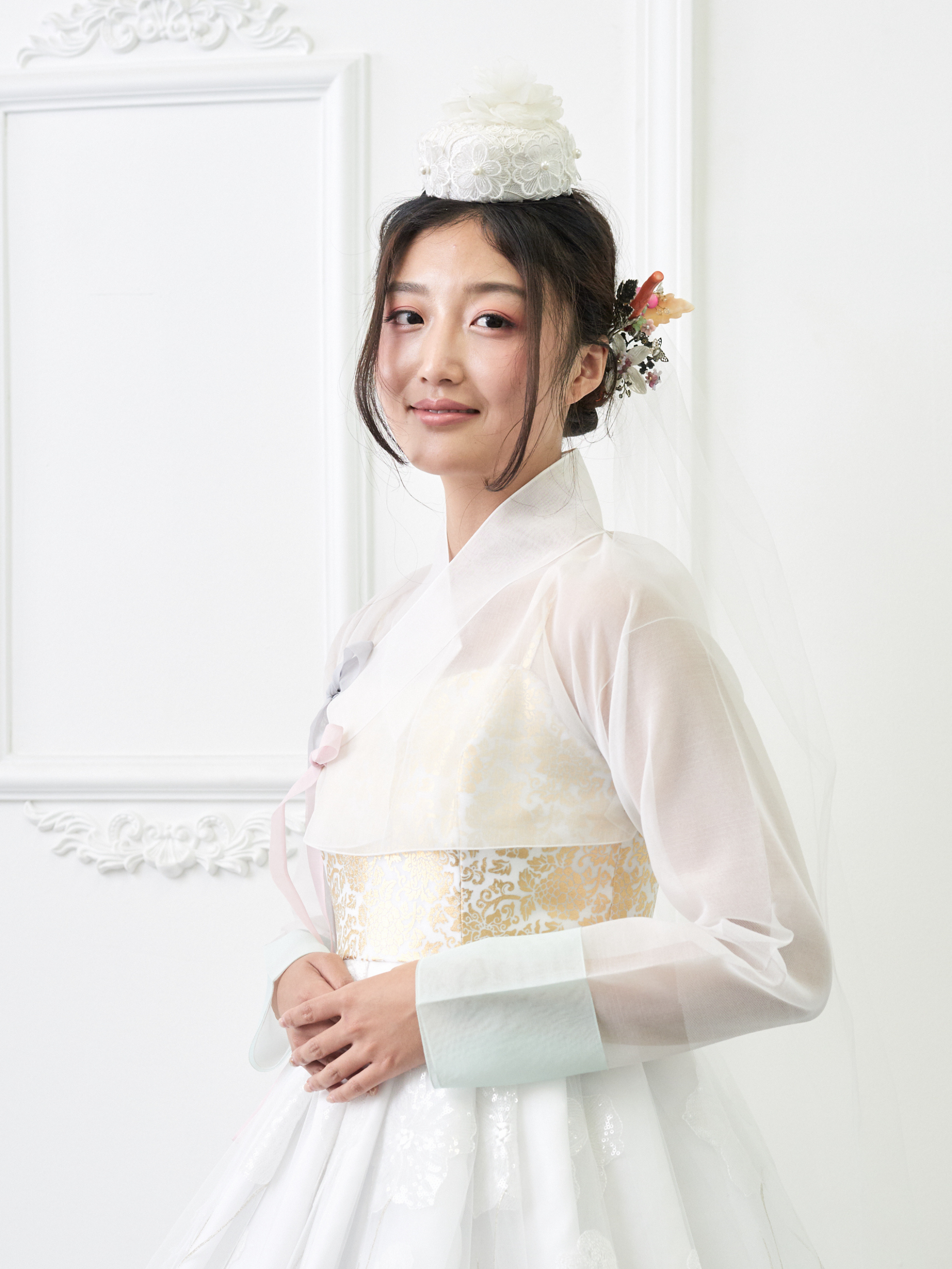 White traditional hanbok best sale