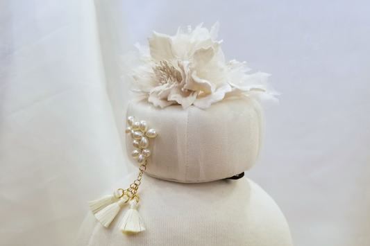 Pearls and Tassels Jokduri Traditional Korean Coronet