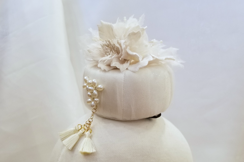 Pearls and Tassels Jokduri Traditional Korean Coronet
