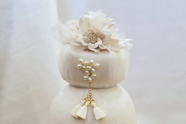 Pearls and Tassels Jokduri Traditional Korean Coronet