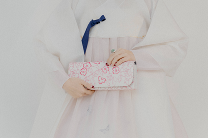 Embroidered Red Traditional Clutch - LEEHWA WEDDING