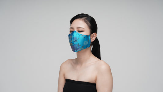 Teal Satin Mask - LEEHWA WEDDING