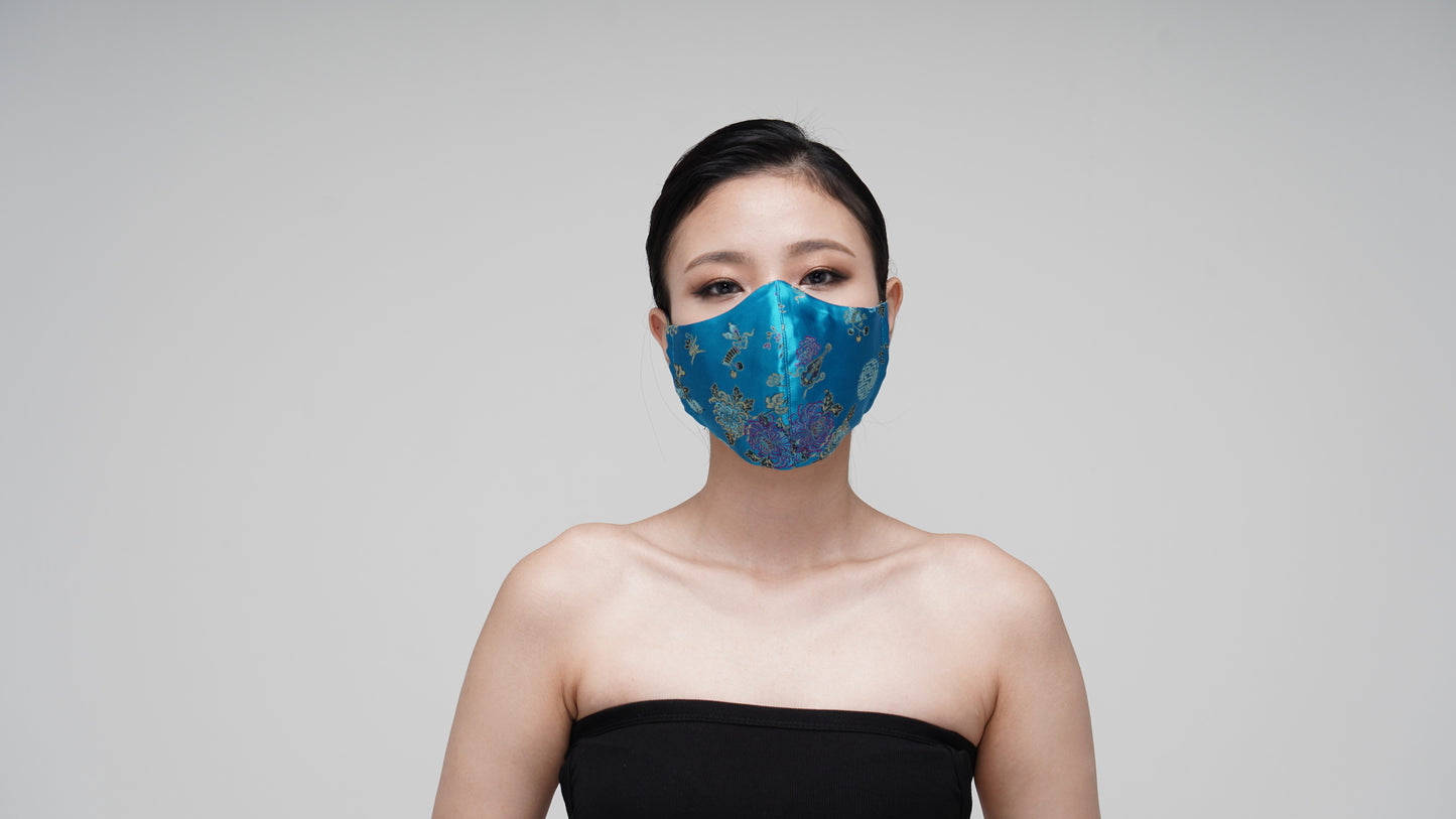 Teal Satin Mask - LEEHWA WEDDING