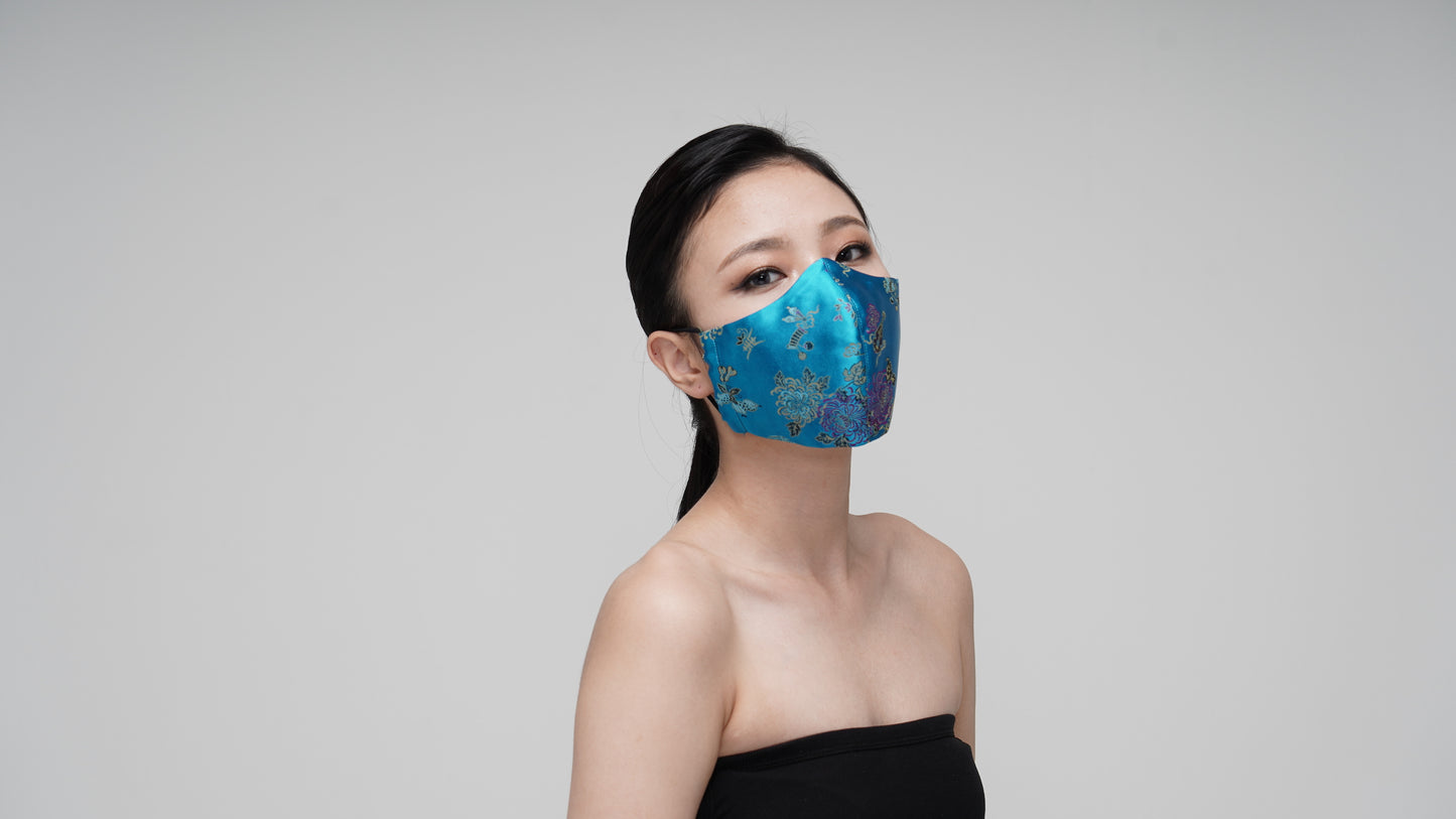 Teal Satin Mask - LEEHWA WEDDING