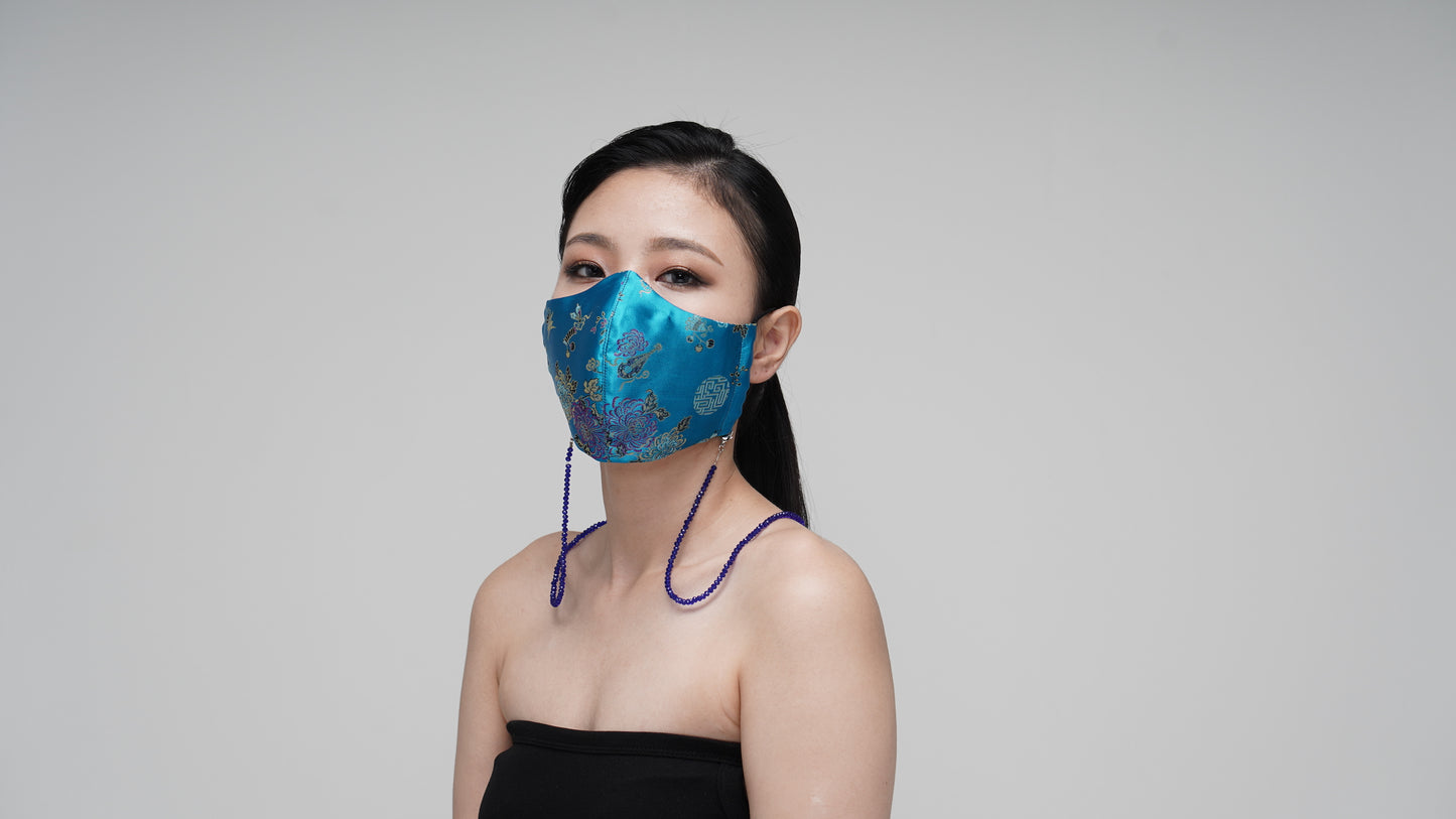 Teal Satin Mask - LEEHWA WEDDING