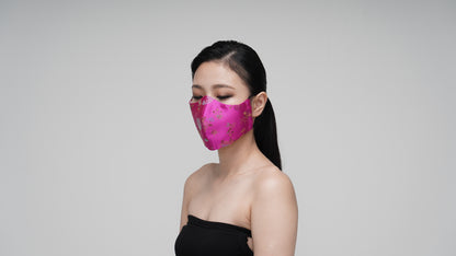 Pretty Magenta Satin Mask - LEEHWA WEDDING