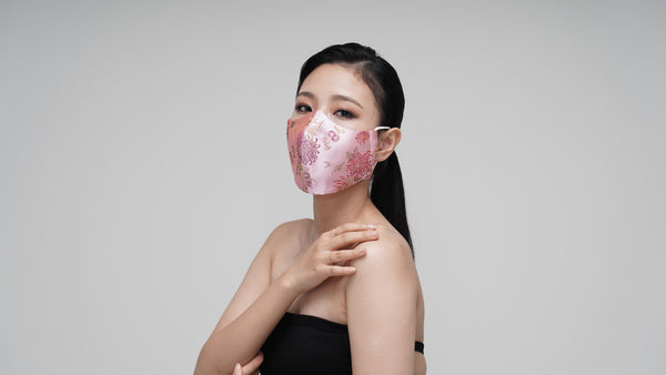 Pink Rose Satin Mask - LEEHWA WEDDING
