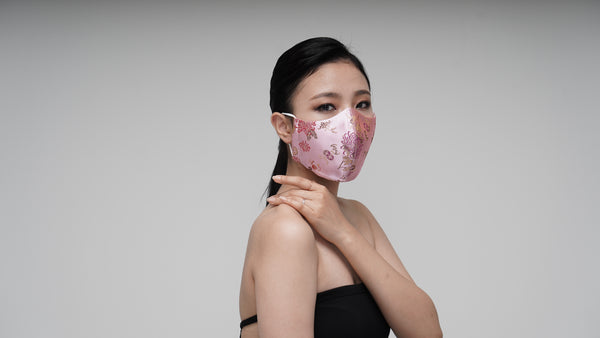 Pink Rose Satin Mask - LEEHWA WEDDING