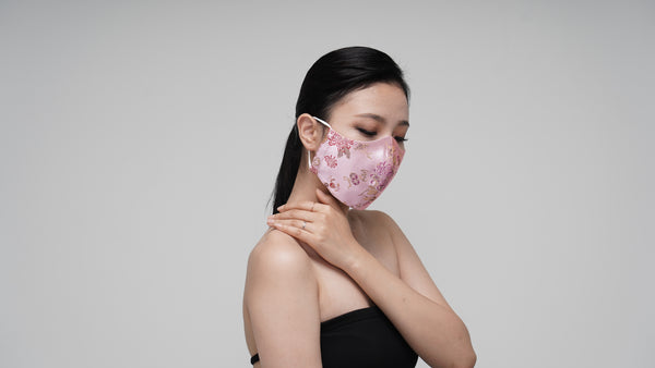 Pink Rose Satin Mask - LEEHWA WEDDING