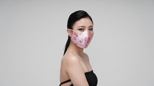 Pink Rose Satin Mask - LEEHWA WEDDING