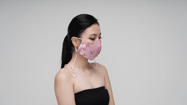 Pink Rose Satin Mask - LEEHWA WEDDING