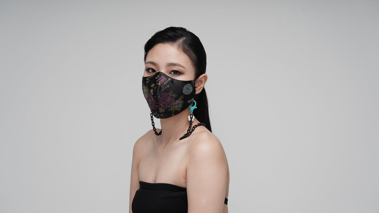 Black Satin Mask - LEEHWA WEDDING