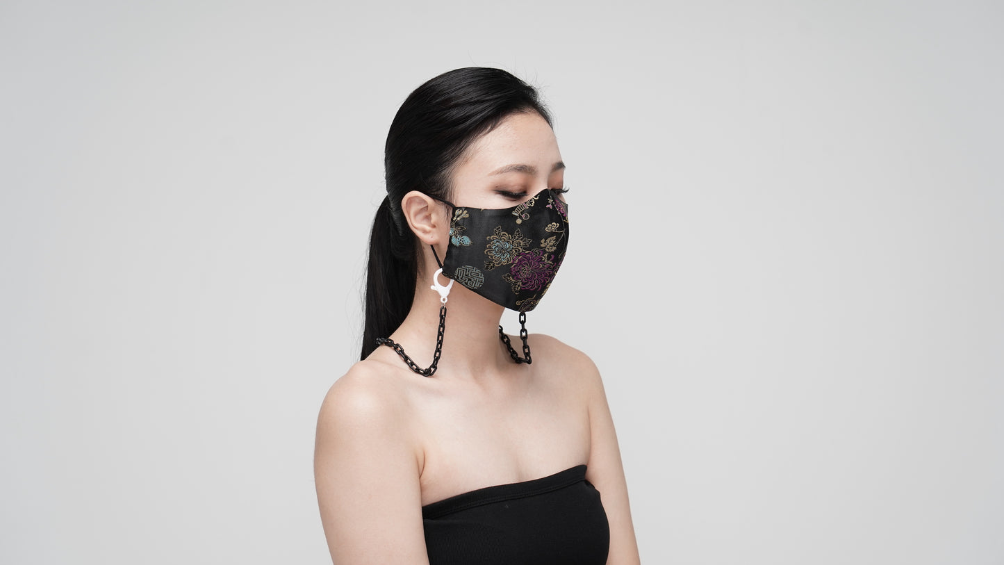 Black Satin Mask - LEEHWA WEDDING