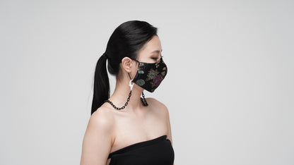 Black Satin Mask - LEEHWA WEDDING