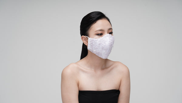 Lavender Textured Lace Mask - LEEHWA WEDDING