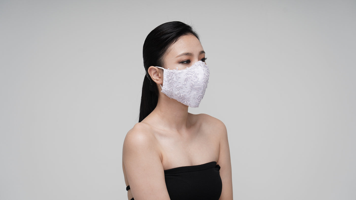 Lavender Textured Lace Mask - LEEHWA WEDDING