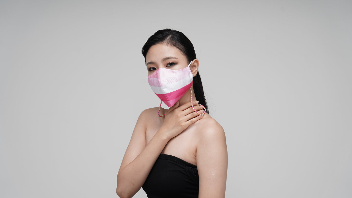 Pink Striped Mask - LEEHWA WEDDING