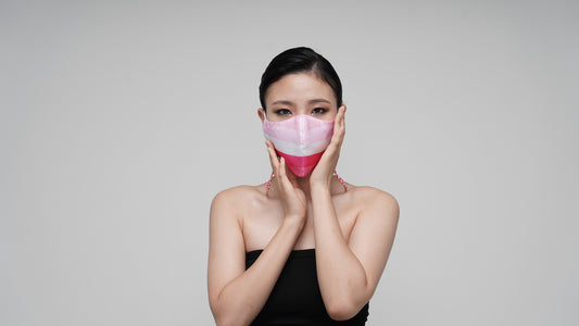 Pink Striped Mask - LEEHWA WEDDING