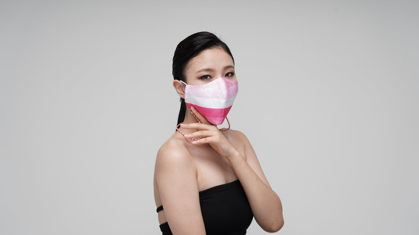 Pink Striped Mask - LEEHWA WEDDING