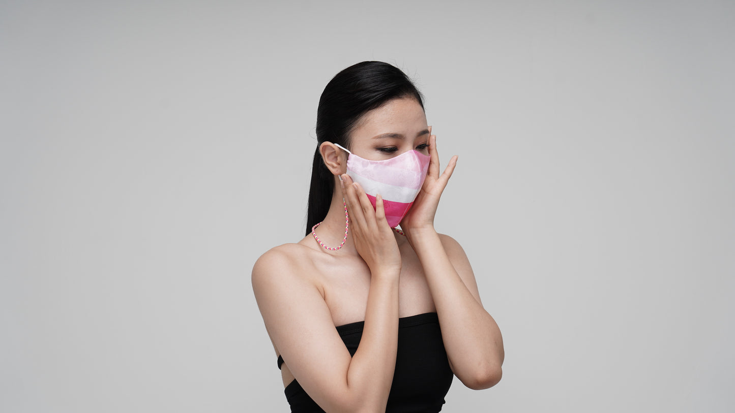 Pink Striped Mask - LEEHWA WEDDING