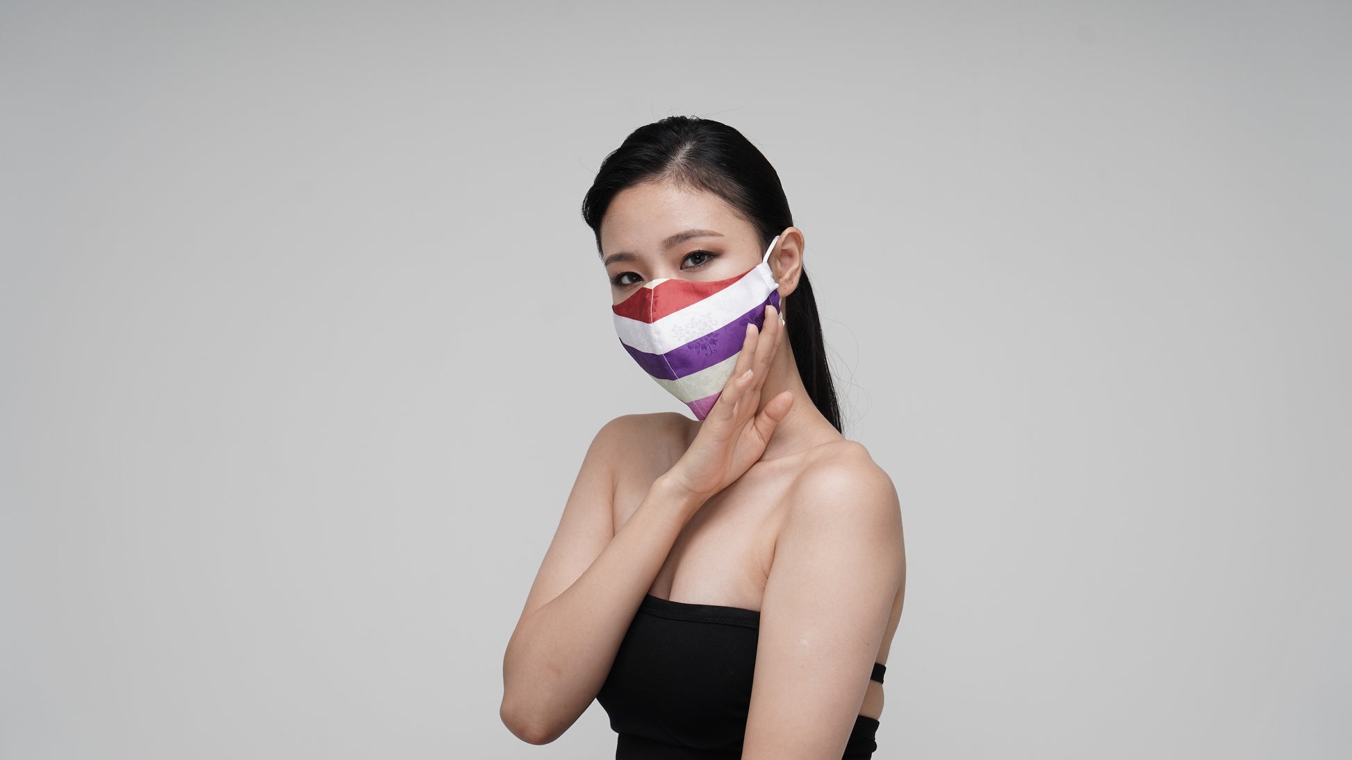 Terra Cotta Rainbow Mask - LEEHWA WEDDING