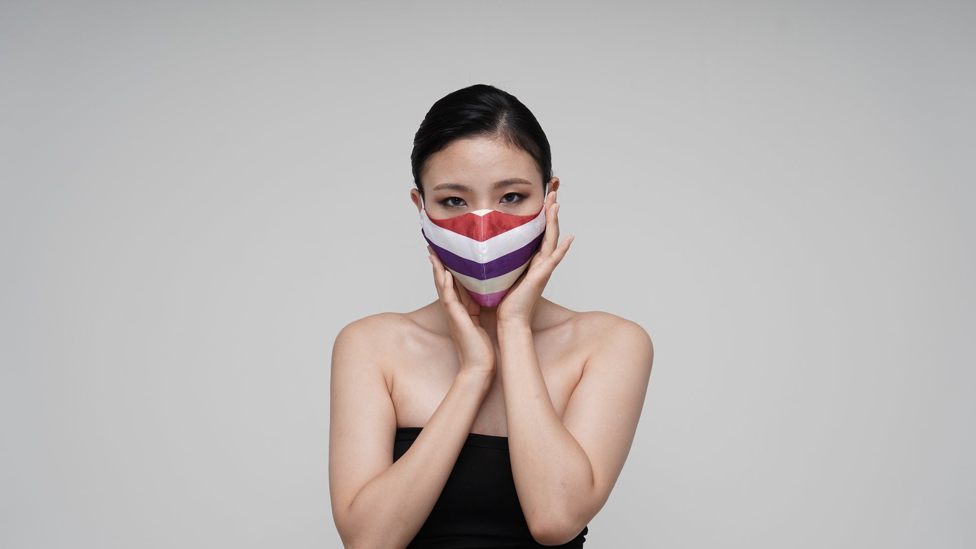 Terra Cotta Rainbow Mask - LEEHWA WEDDING